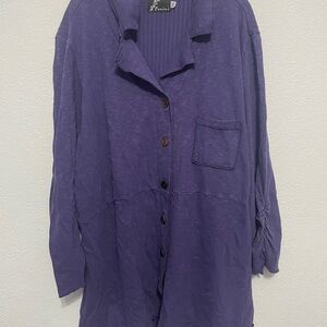 Purple Button-Up Shirt